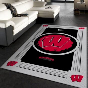 Wisconsin Badgers Ncaa Team Logo Nice Gift Home Decor Rectangle Area R 0