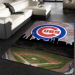 Chicago Cubs Mlb Team Logo Rug Custom Size And Printing 0