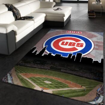 Chicago Cubs Mlb Team Logo Rug Custom Size And Printing 0