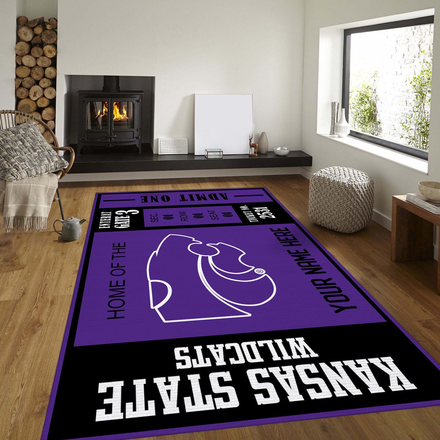Customizable Kansas State Wildcats Rug Custom Size And Printing 0 Customizable Kansas State Wildcats Rug Custom Size And Printing 0