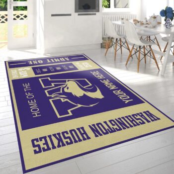 Customizable Washington Huskies Rug Custom Size And Printing 0