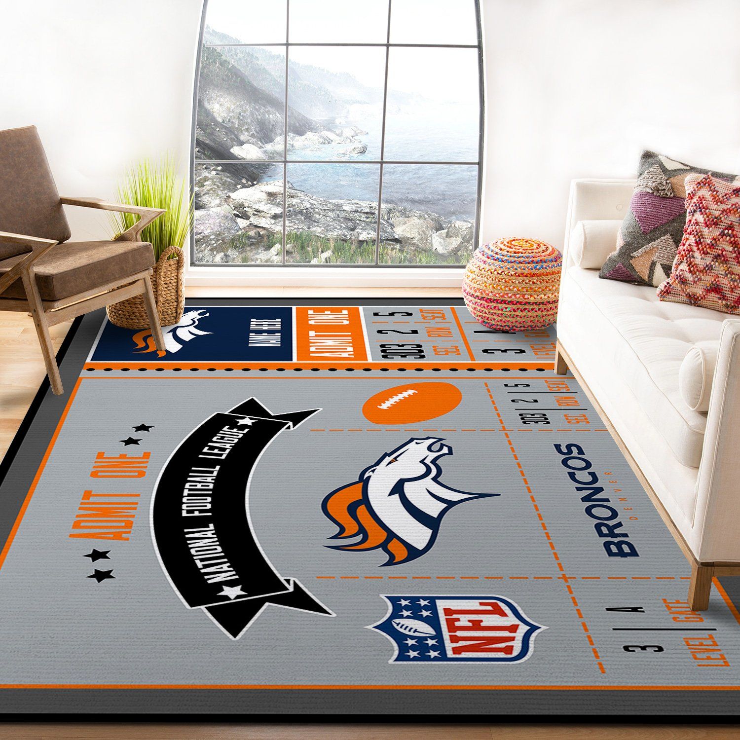 Denver Broncos Rug Custom Size And Printing 0 Denver Broncos Rug Custom Size And Printing 0