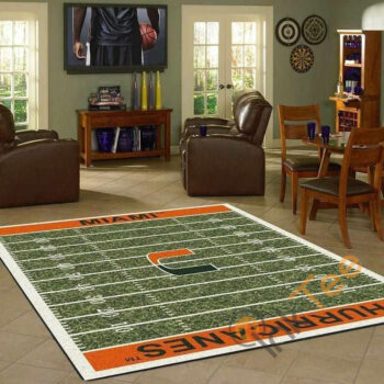 Miami Hurricanes Home Field Area Rug Amazon Best Seller Sku 2555 Rug 1586483610583