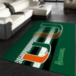 Miami Hurricanes Sport Rug Custom Size And Printing 0