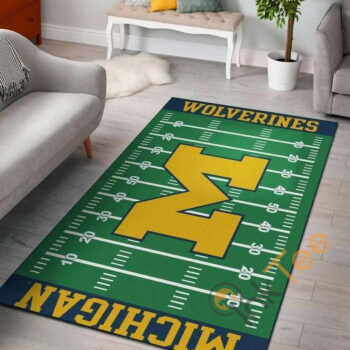 Michigan Wolverines Home Field Area Rug Amazon Best Seller Sku 332 Rug 1586436085870