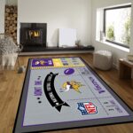 Minnesota Vikings Sport Rug Custom Size And Printing 0