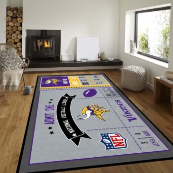 Minnesota Vikings Sport Rug Custom Size And Printing 0