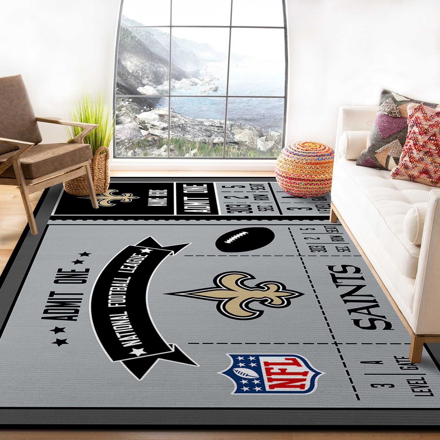 New Orleans Saints Sport Rug Custom Size And Printing 0 New Orleans Saints Sport Rug Custom Size And Printing 0