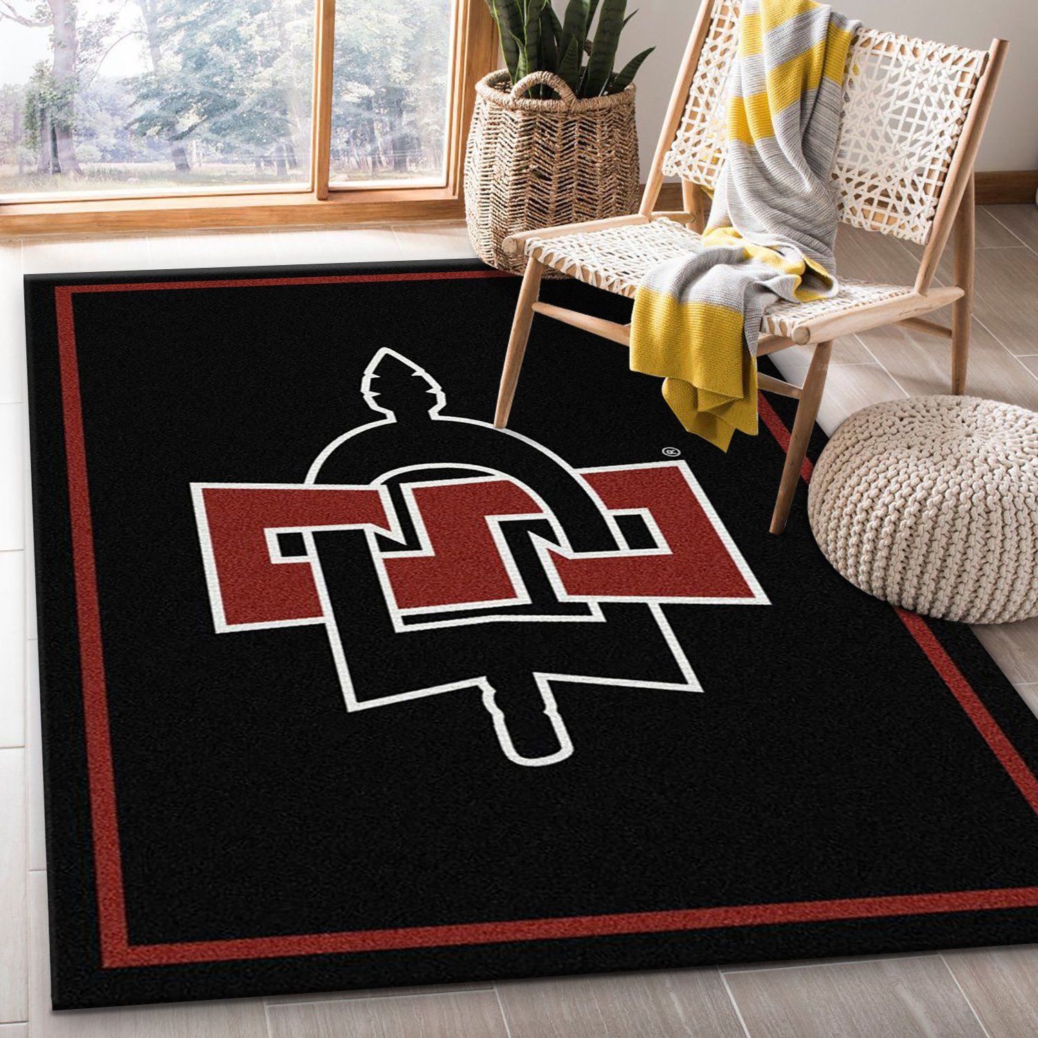 San Diego State Aztecs Rug Custom Size And Printing 0 San Diego State Aztecs Rug Custom Size And Printing 0
