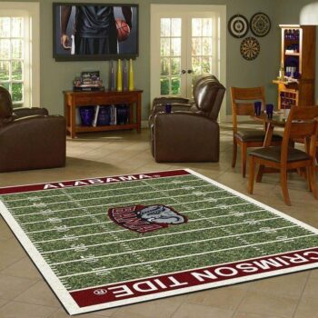 Team Alabama Crimson Tide Home Field Area Rug 0