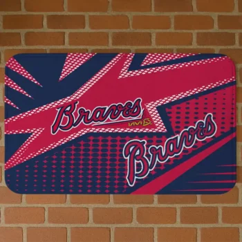 Atlanta Braves Sharp Flash Navy Doormat