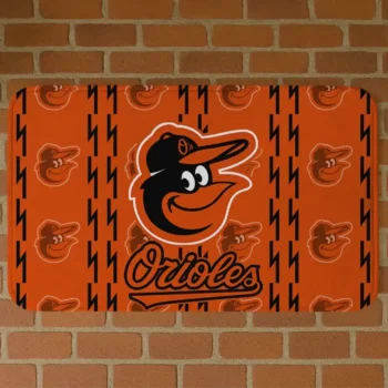 Baltimore Orioles Bolt Row Orange Doormat