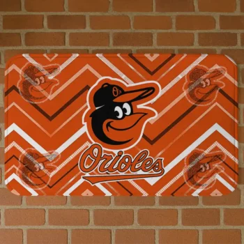 Baltimore Orioles Chevron Geometrics Orange Doormat