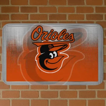 Baltimore Orioles Pixel Blur Orange Doormat