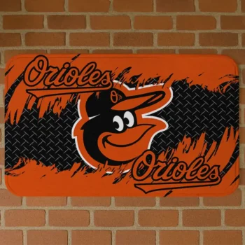 Baltimore Orioles Plate Rip Orange Doormat