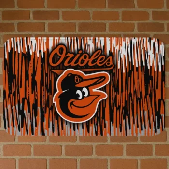 Baltimore Orioles Vertical Flow Orange Doormat