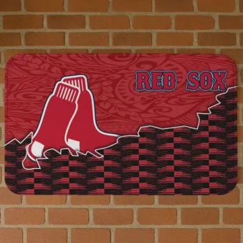 Boston Red Sox Tribal Detailing Red Black Doormat