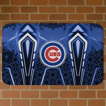 Chicago Cubs Graphic Stripes Blue Doormat