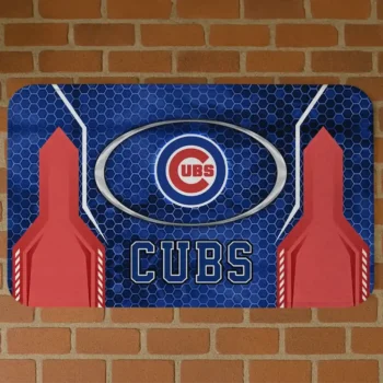 Chicago Cubs Hexagon Oval Blue Doormat