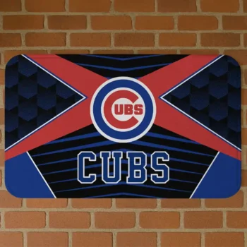 Chicago Cubs Techno Camo Blue Black Doormat