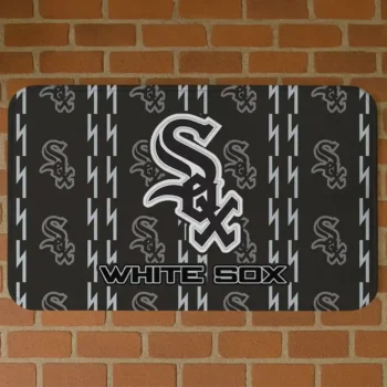 Chicago White Sox Bolt Row Black Doormat