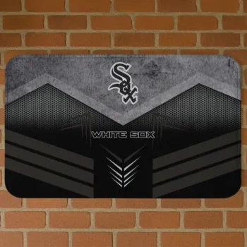 Chicago White Sox Chevron Points Black Doormat