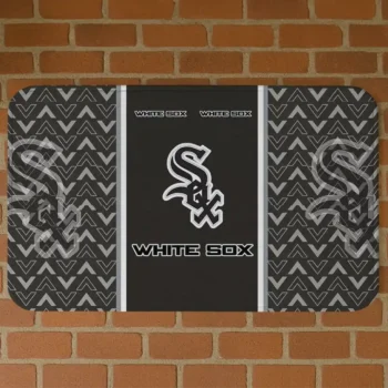 Chicago White Sox Chevron Stack Black Doormat