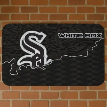 Chicago White Sox Tribal Detailing Black Doormat