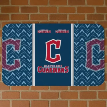 Cleveland Guardians Chevron Stack Navy Blue Doormat