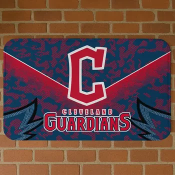 Cleveland Guardians Layered Lines Navy Blue Doormat