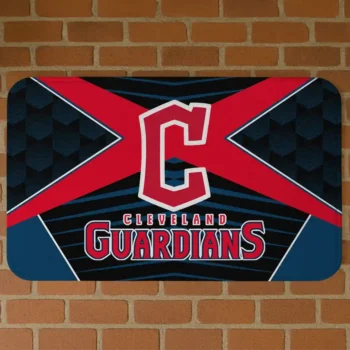 Cleveland Guardians Techno Camo Navy Blue Black Doormat