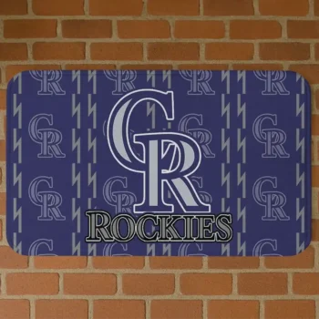 Colorado Rockies Bolt Row Blue Doormat