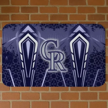 Colorado Rockies Graphic Stripes Blue Doormat