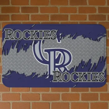 Colorado Rockies Plate Rip Blue Doormat