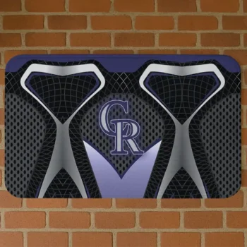 Colorado Rockies Torso Pattern Black Crocs Doormat
