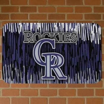 Colorado Rockies Vertical Flow Blue Doormat