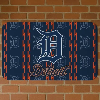 Detroit Tigers Bolt Row Navy Doormat