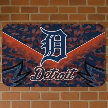 Detroit Tigers Layered Lines Navy Doormat