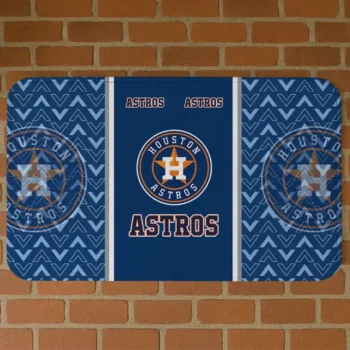 Houston Astros Chevron Stack Blue Doormat