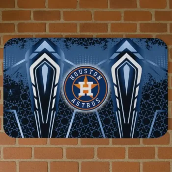 Houston Astros Graphic Stripes Blue Doormat