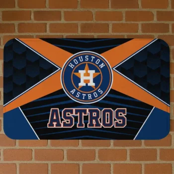 Houston Astros Techno Camo Blue Black Doormat