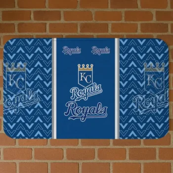 Kansas City Royals Chevron Stack Royal Blue Doormat