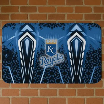 Kansas City Royals Graphic Stripes Royal Blue Doormat