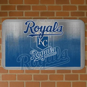 Kansas City Royals Pixel Blur Royal Blue Doormat