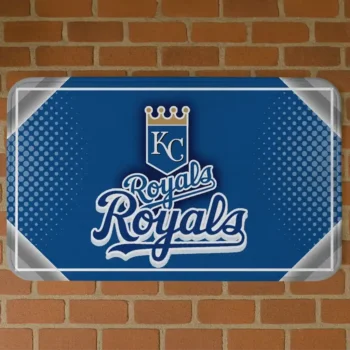 Kansas City Royals Silver Halftone Royal Blue Doormat