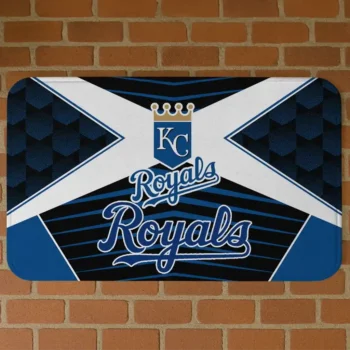 Kansas City Royals Techno Camo Royal Blue Black Doormat