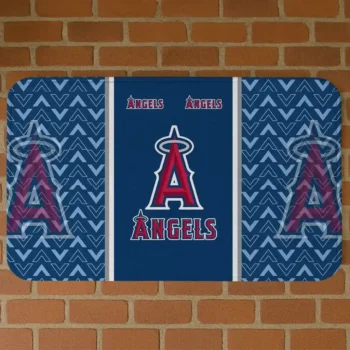 Los Angeles Angels Chevron Stack Blue Doormat