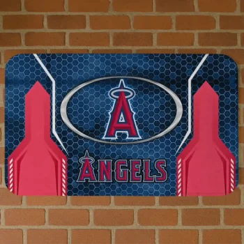 Los Angeles Angels Hexagon Oval Blue Doormat