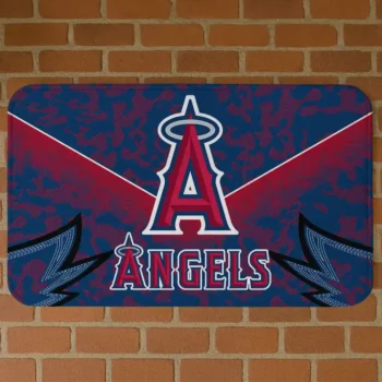 Los Angeles Angels Layered Lines Blue Doormat