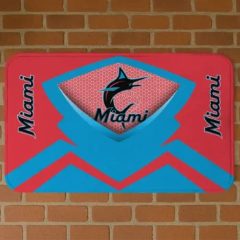 Miami Marlins Ninja Mesh Blue Doormat